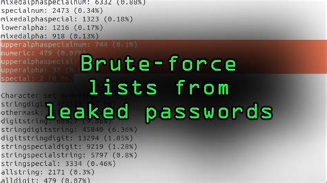 In <b>Brute-Force</b> we specify a Charset and a password length range. . Wordlist for brute force
